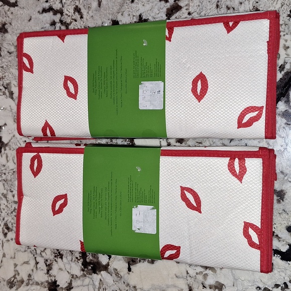 ❤️ Kate Spade reversible dish drying mat kiss lips - Picture 5 of 6